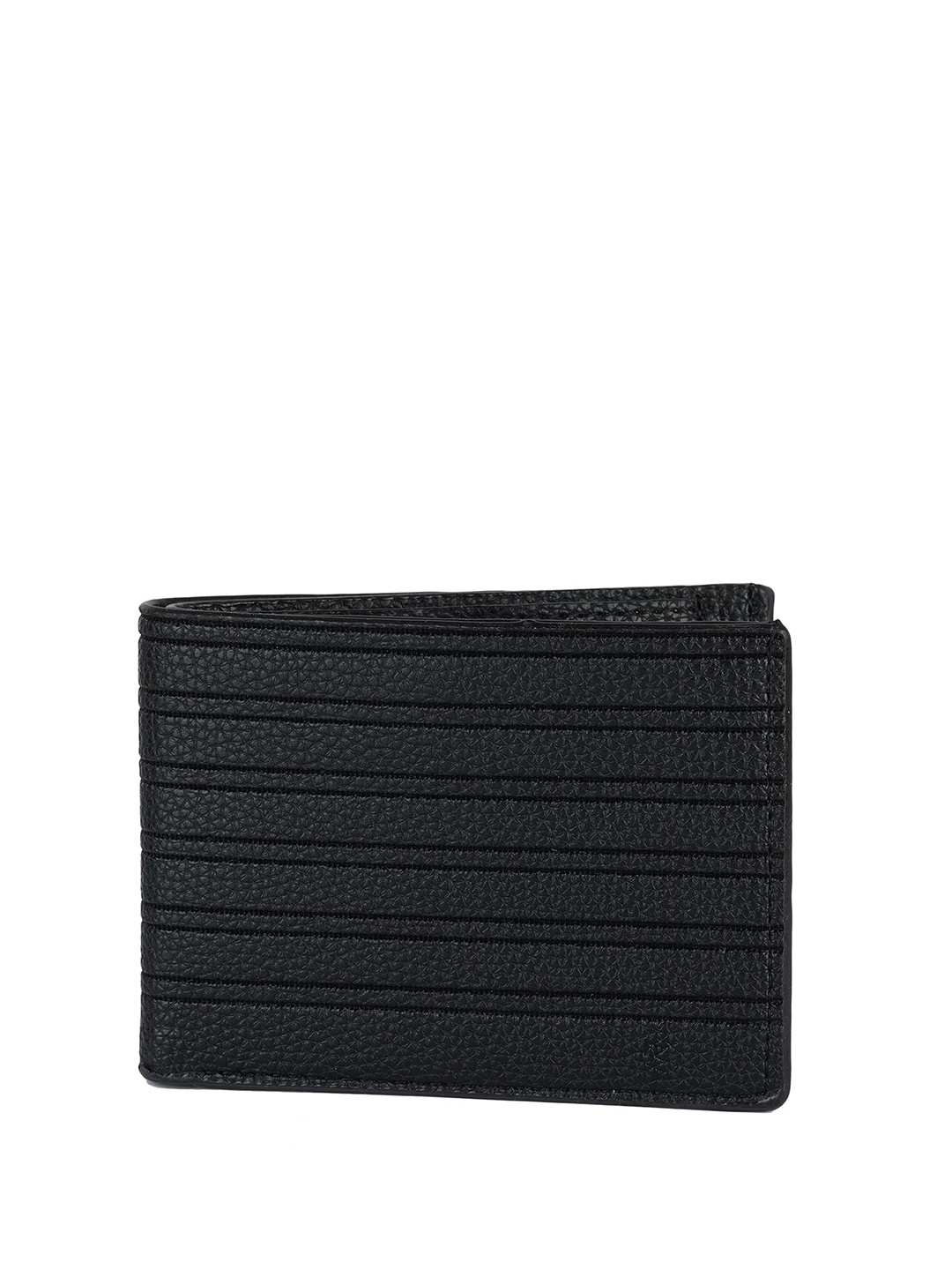 

ZEVORA Men Leather Water Resistance Two Fold Wallet, Black