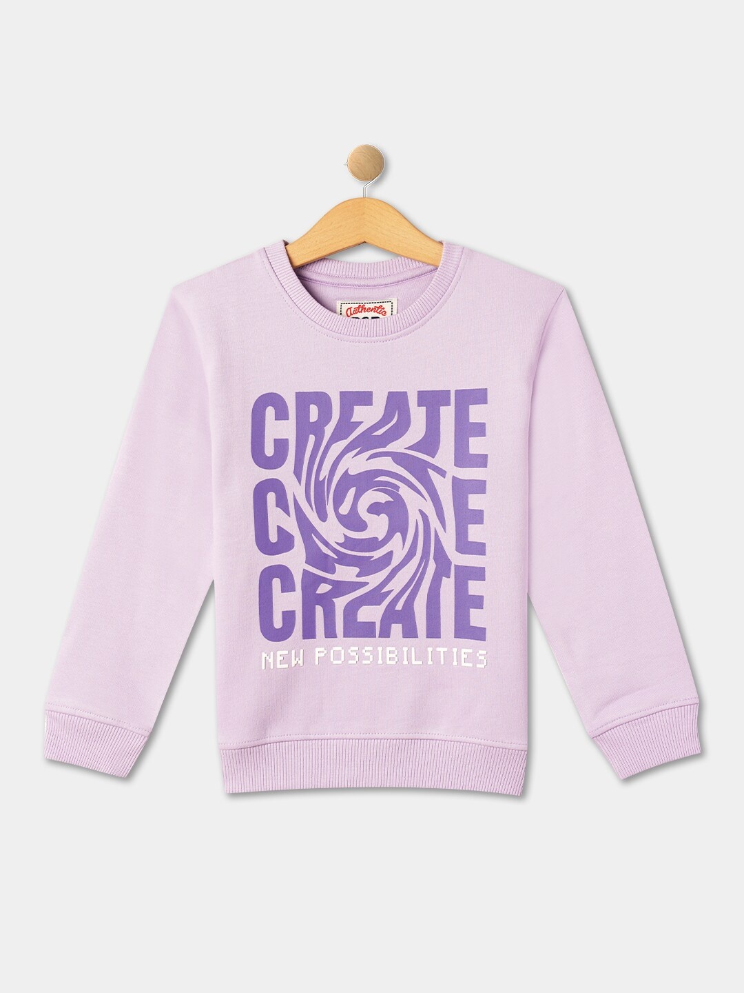 

R&B Boys Typography Printed Cotton Pullover, Purple
