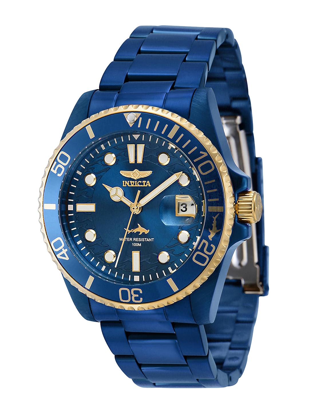 

Invicta Women Textured Dial & Bracelet Style Straps Analogue Motion Powered Watch 40878, Blue