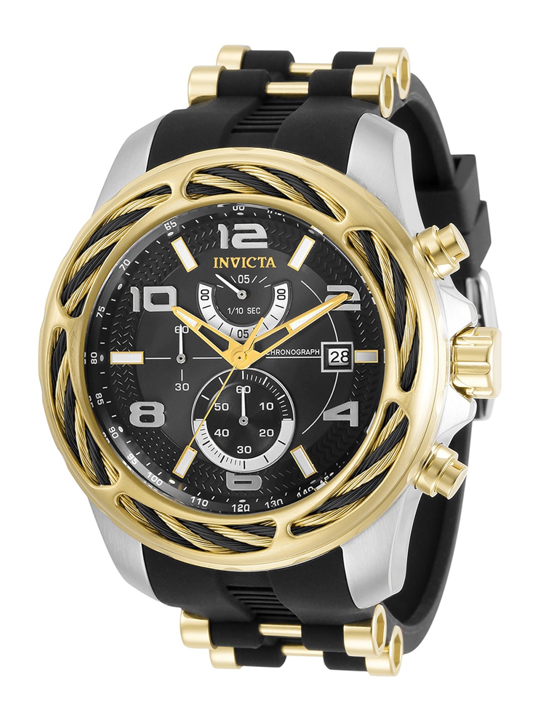 

Invicta Men Textured Dial & Analogue Motion Powered Watch 31236, Black