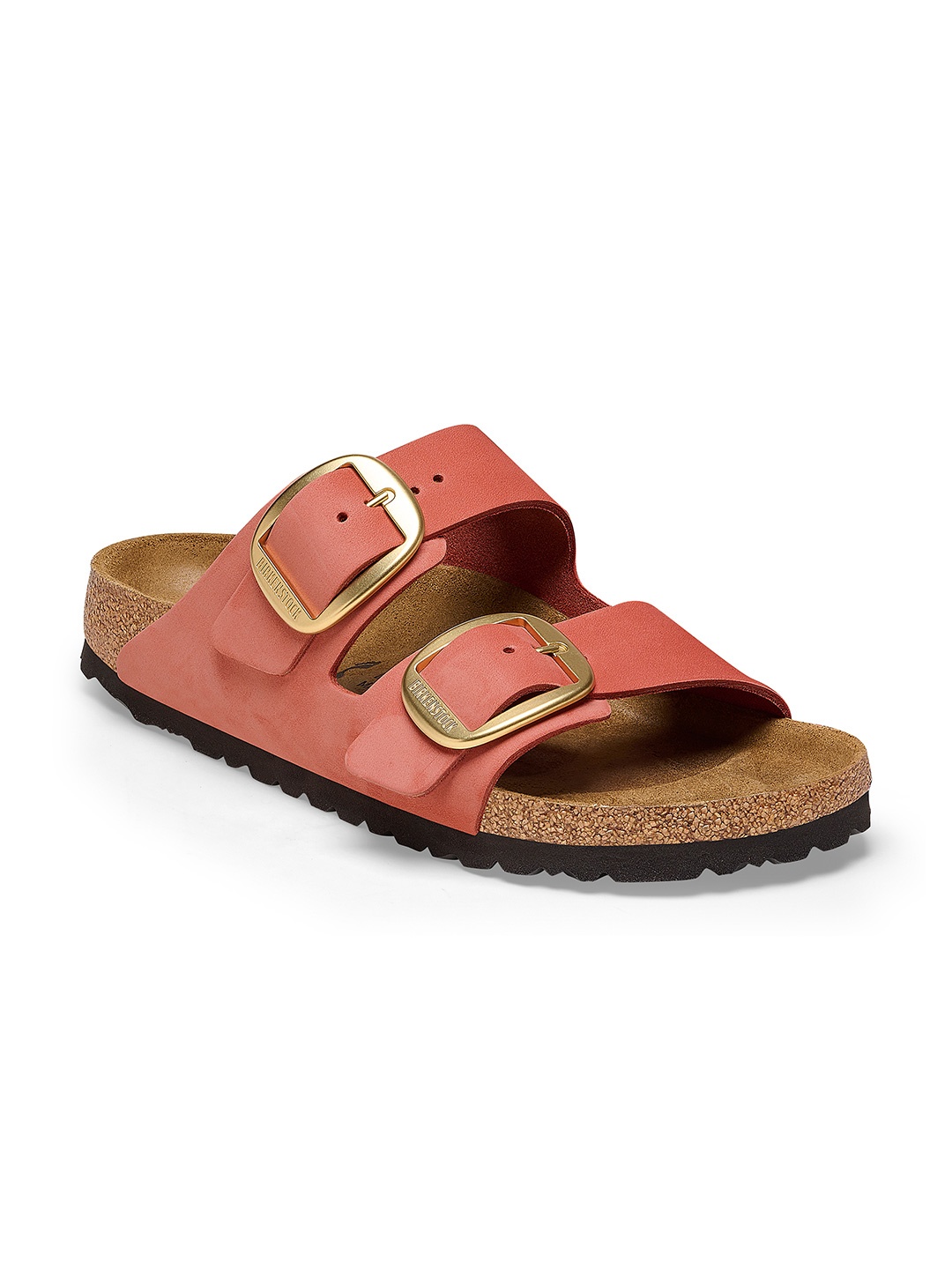 

Birkenstock Arizona Big Buckle Mars Red Narrow Width Nubuck Leather Two-Strap Sandals