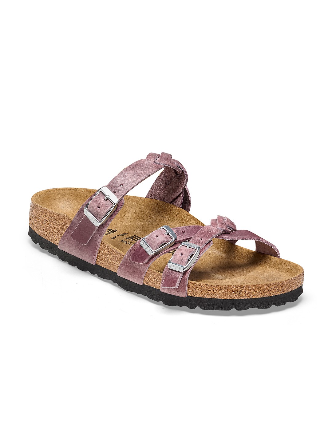 

Birkenstock Franca Lavender Narrow Width Oiled Leather Multi-Strap Sandals, Purple