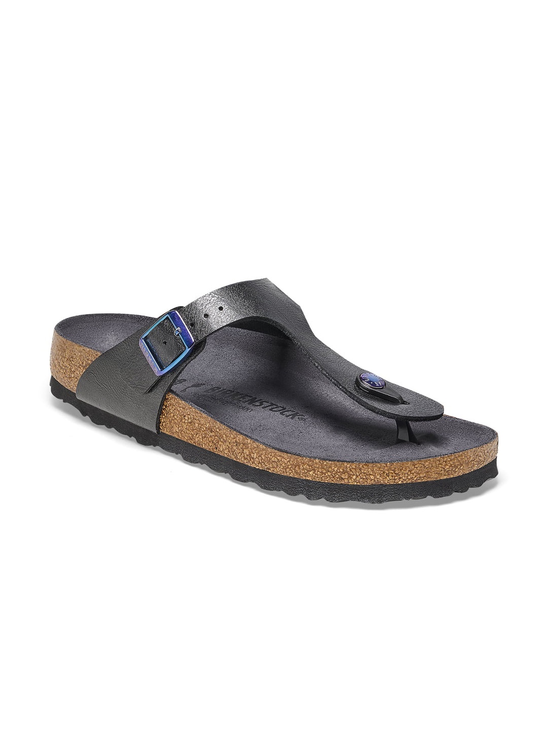 

Birkenstock Gizeh Graceful Licorice Regular Width Birko-Flor Thong Sandals, Black