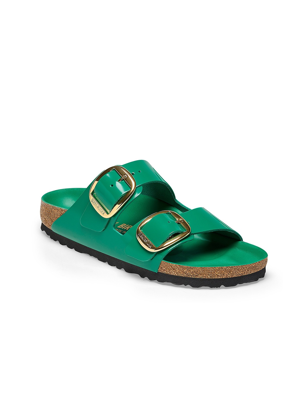 

Birkenstock Arizona Big Buckle Narrow Width Two Strap Open Toe Flats, Green