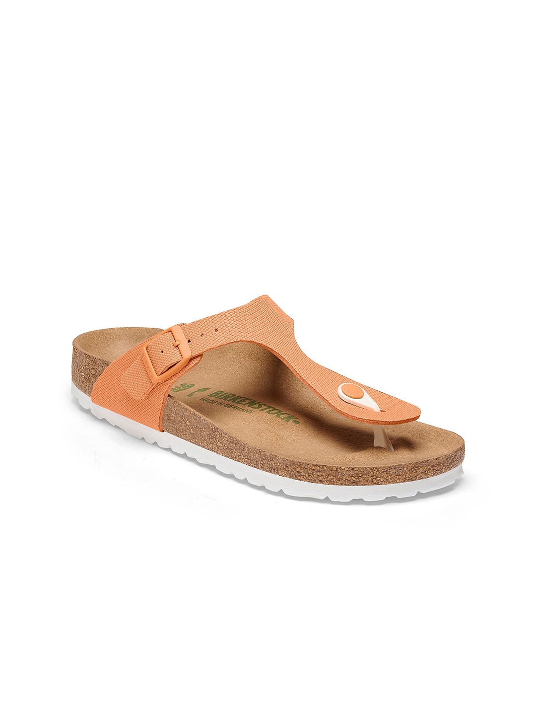 

Birkenstock Gizeh Vegan Vegan Canvas Papaya Regular Width Textile Thong Sandals, Orange