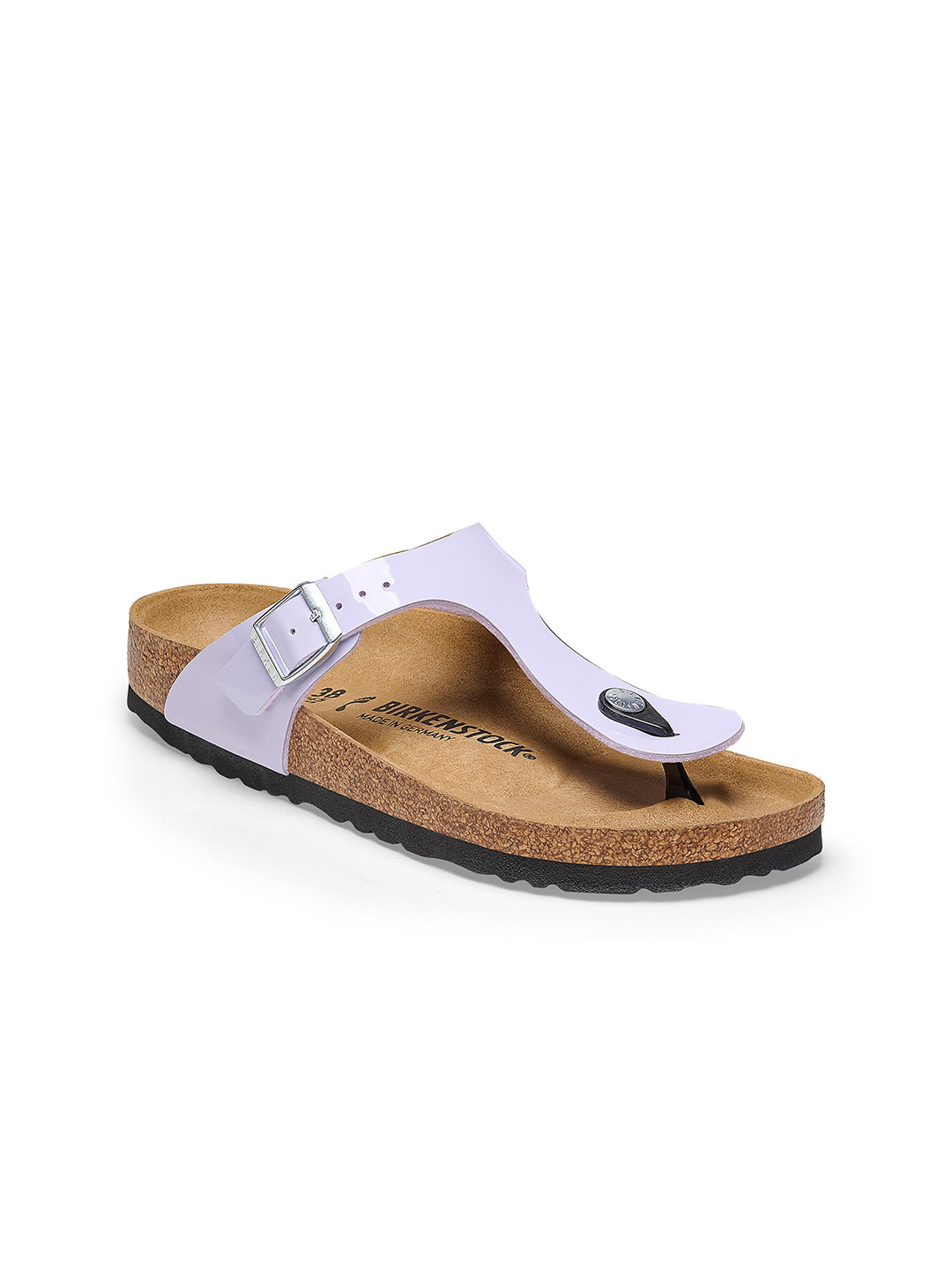

Birkenstock Gizeh Purple Birko-Flor Patent Regular Width T-Strap Flats