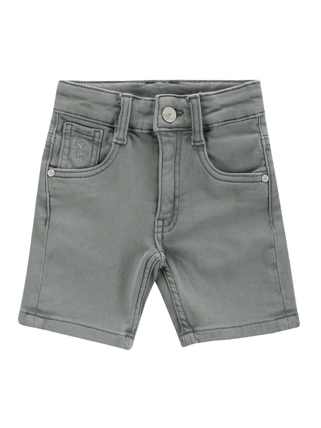 

U.S. Polo Assn. Kids Boys Mid-Rise Denim Shorts, Grey
