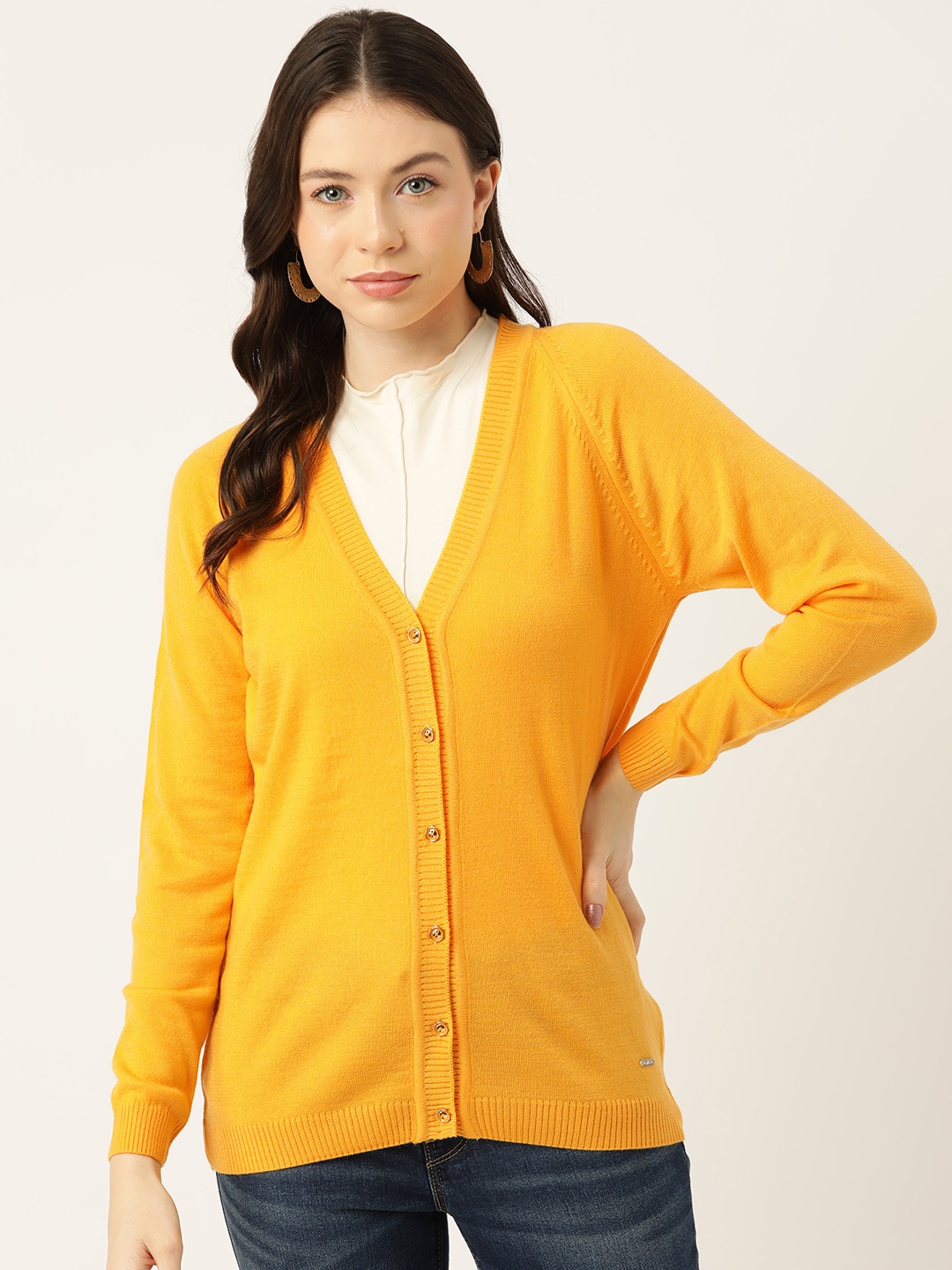 

Monte Carlo Fine Knit Cardigan, Yellow