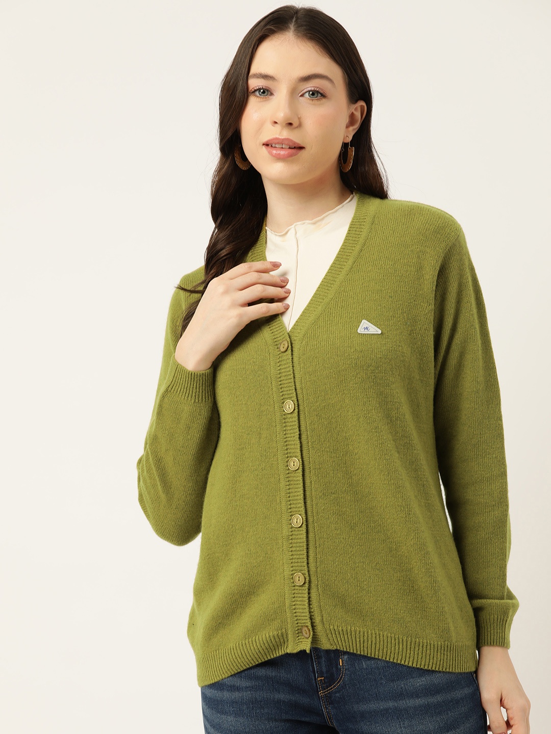 

Monte Carlo Women Woollen Cardigan, Olive