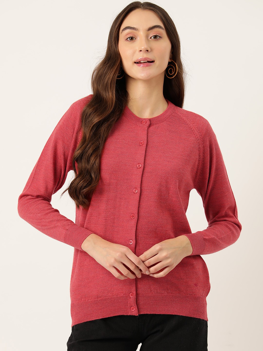 

Monte Carlo Woollen Cardigan, Coral