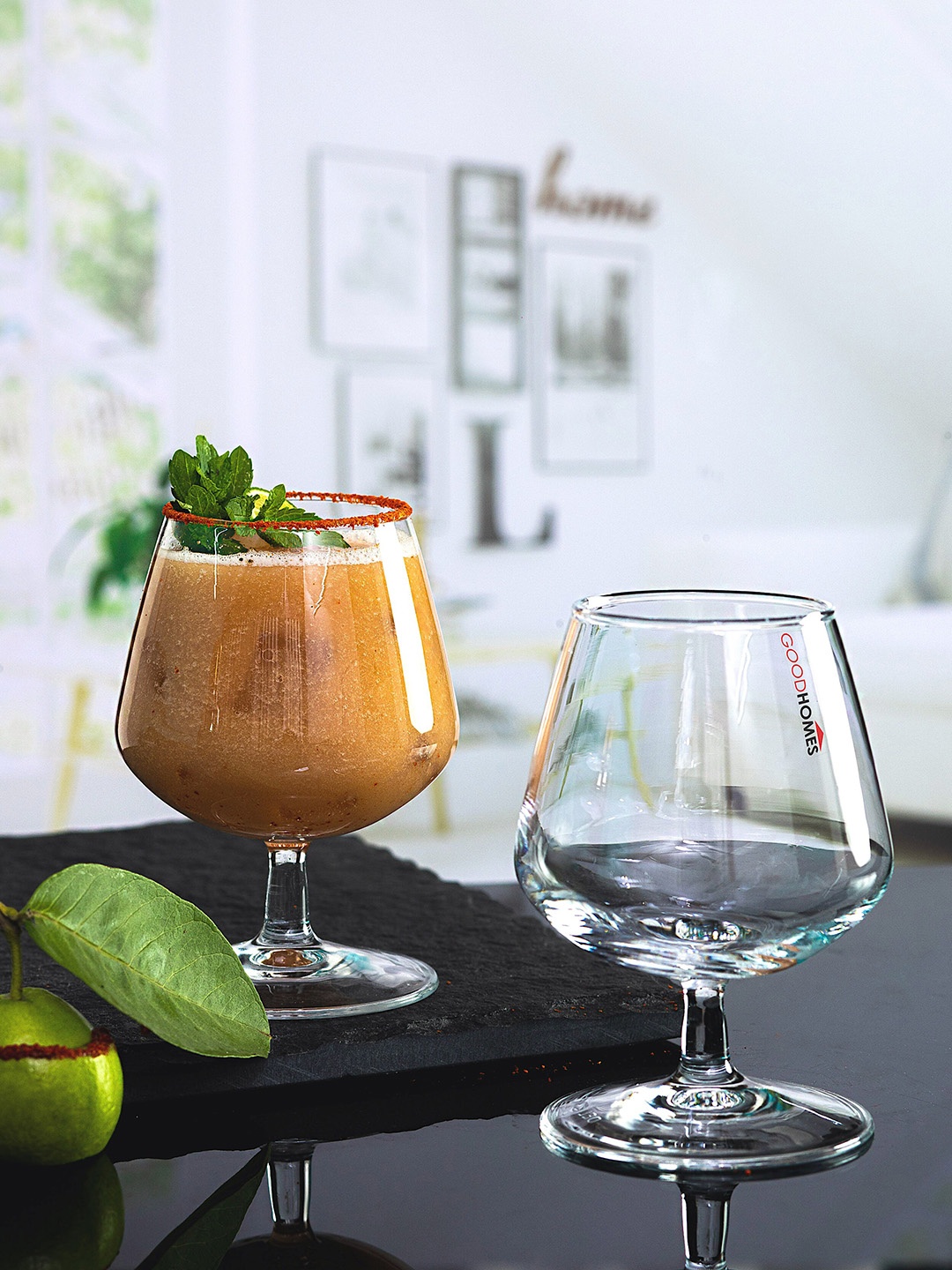 

GOODHOMES Transparent 6-Pieces Stem Glass Cocktail Glasses 360 ml Each