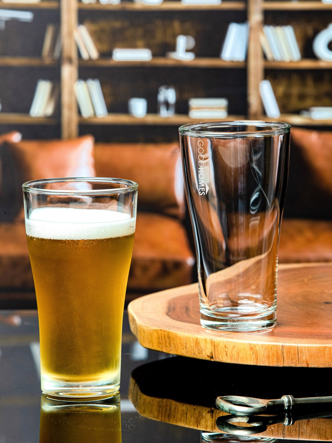 

GOODHOMES Transparent 6-Pieces Beer Glasses 410 ml each