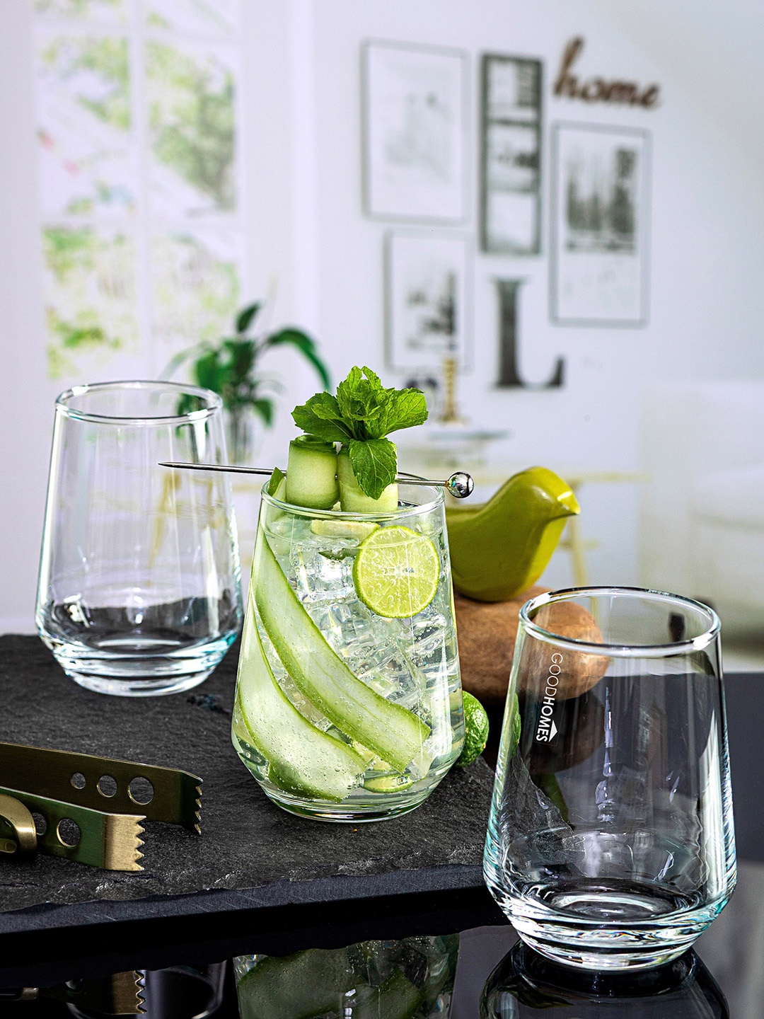 

GOODHOMES Transparent 6-Pieces Glass Juice Glasses 390 ml Each