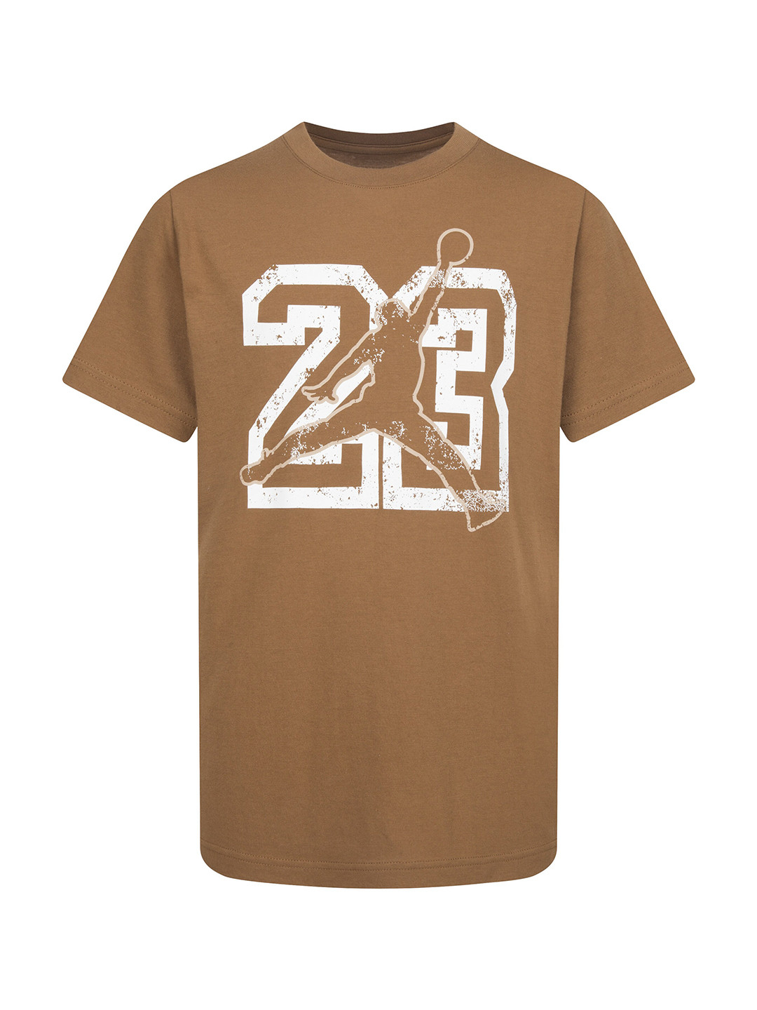 

Jordan Boys Typography Printed Round Neck T-shirt, Coffee brown