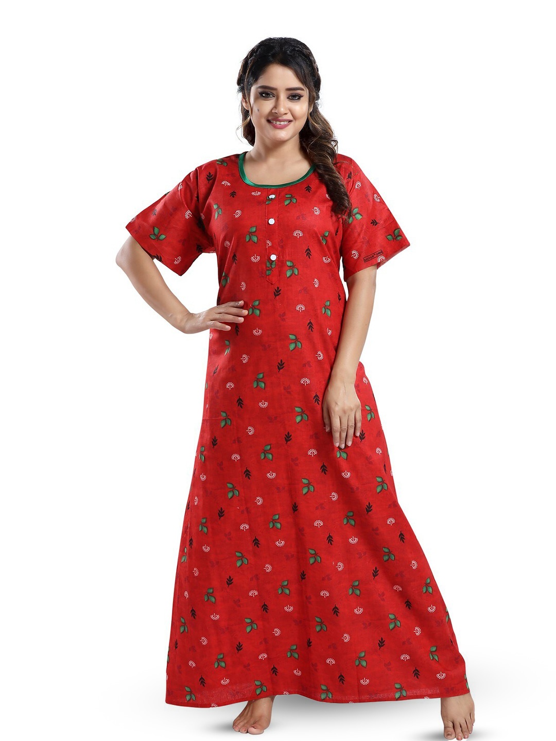 

CINCO Floral Printed Maxi Nightdress, Red