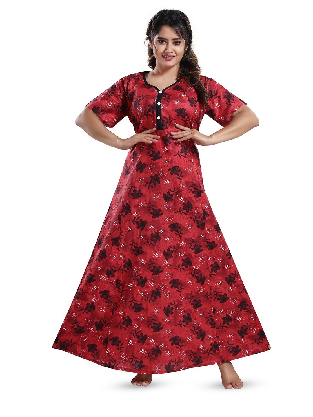 

CINCO Floral Printed Maxi Nightdress, Pink