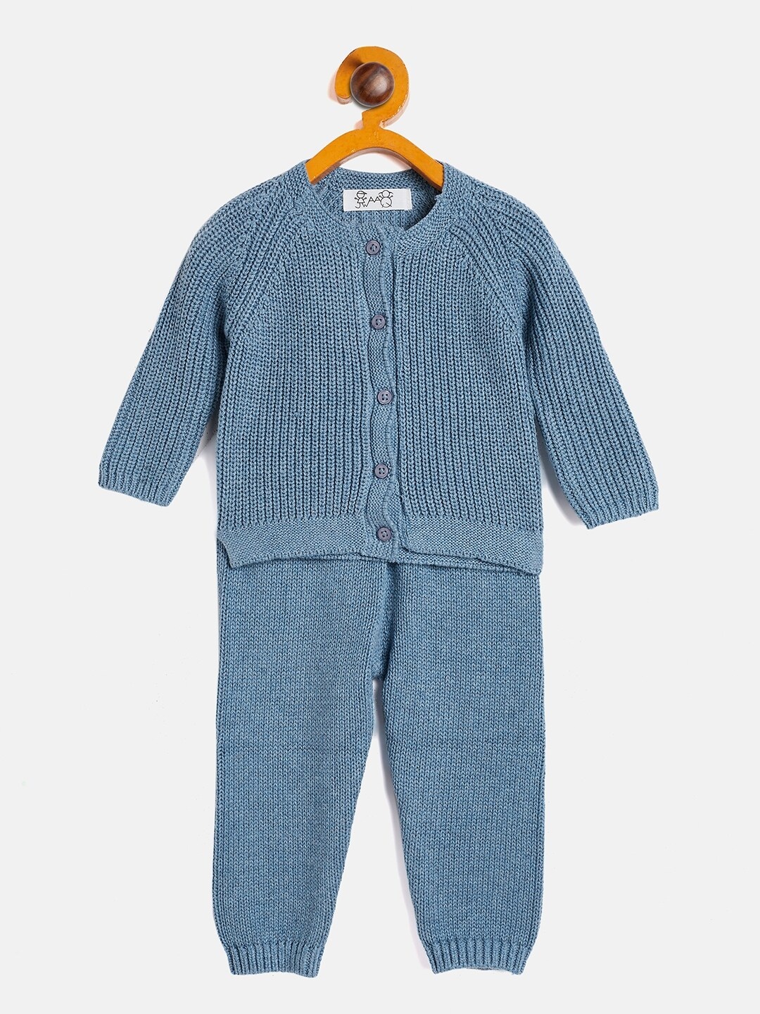 

JWAAQ Kids Self Design Pure Cotton Sweatshirt with Pyjamas, Blue