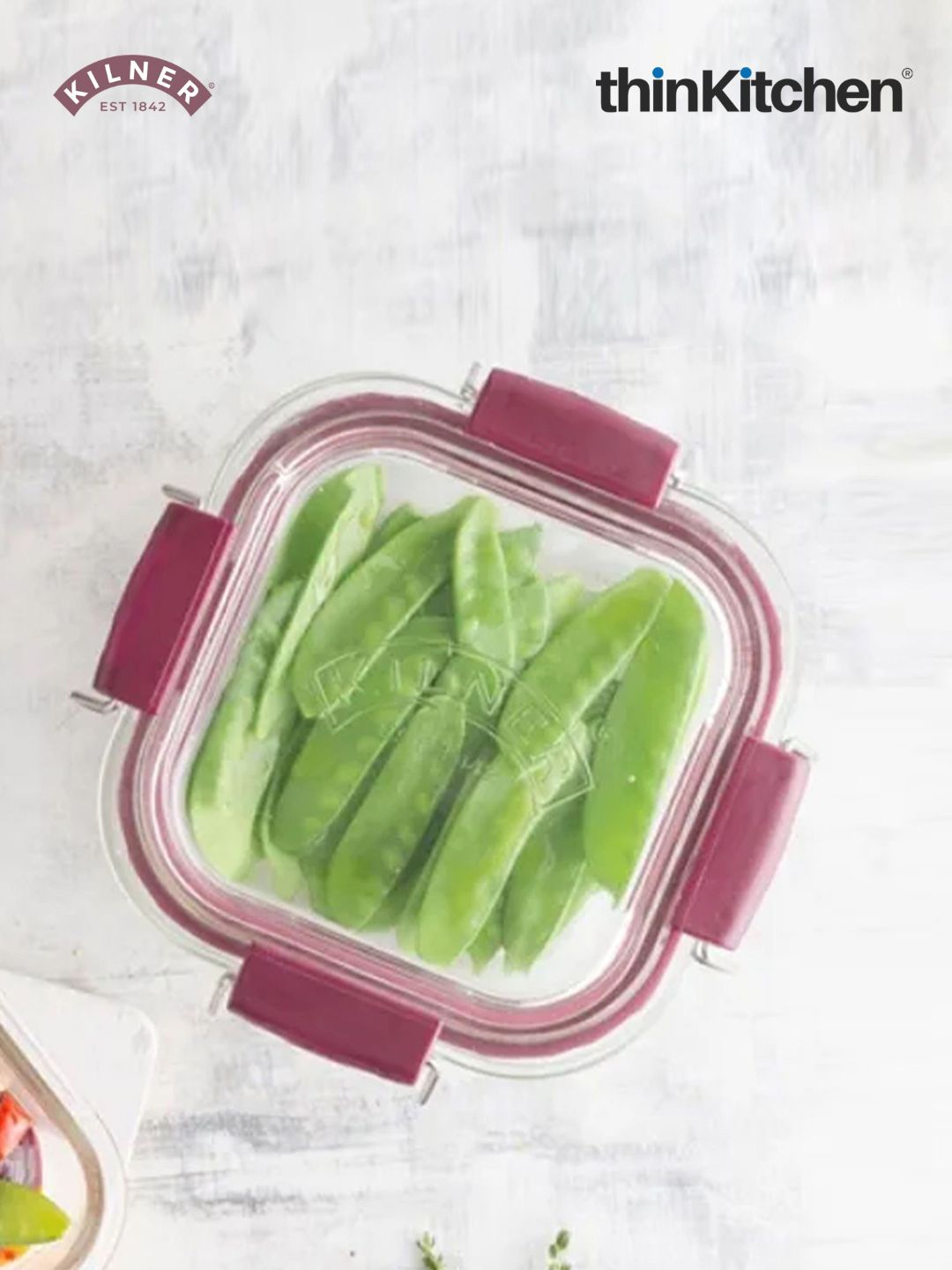 

KILNER Transparent Glass Dishwasher Safe Storage Container-0.75 L