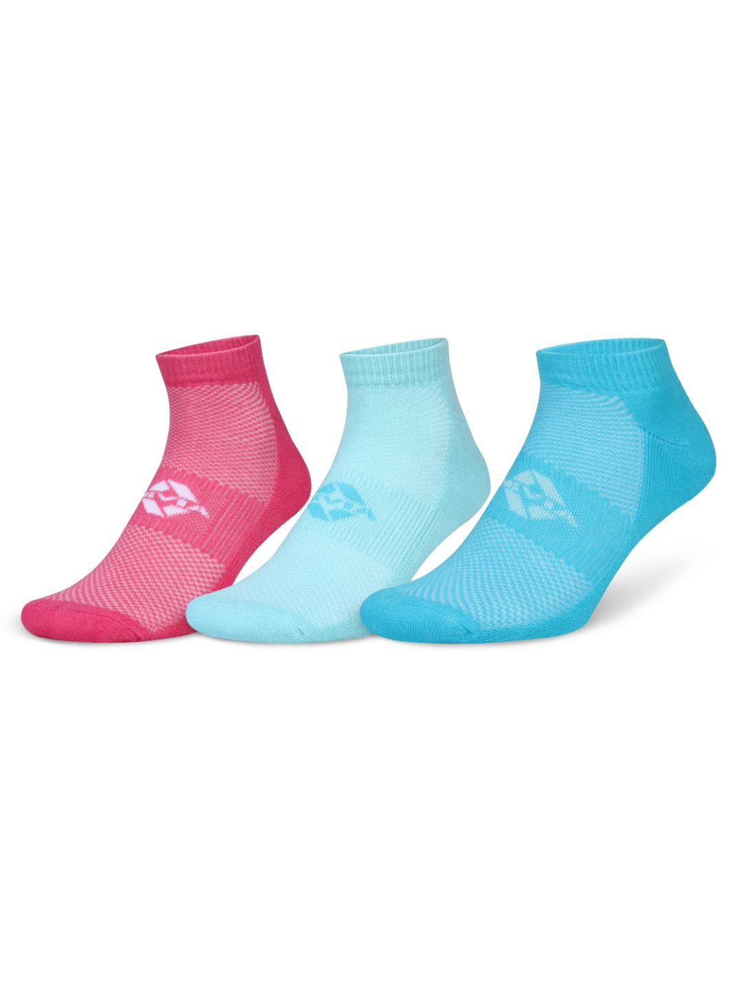 

NIVIA Unisex Pack Of 3 Patterned Ankle Length Socks, Pink
