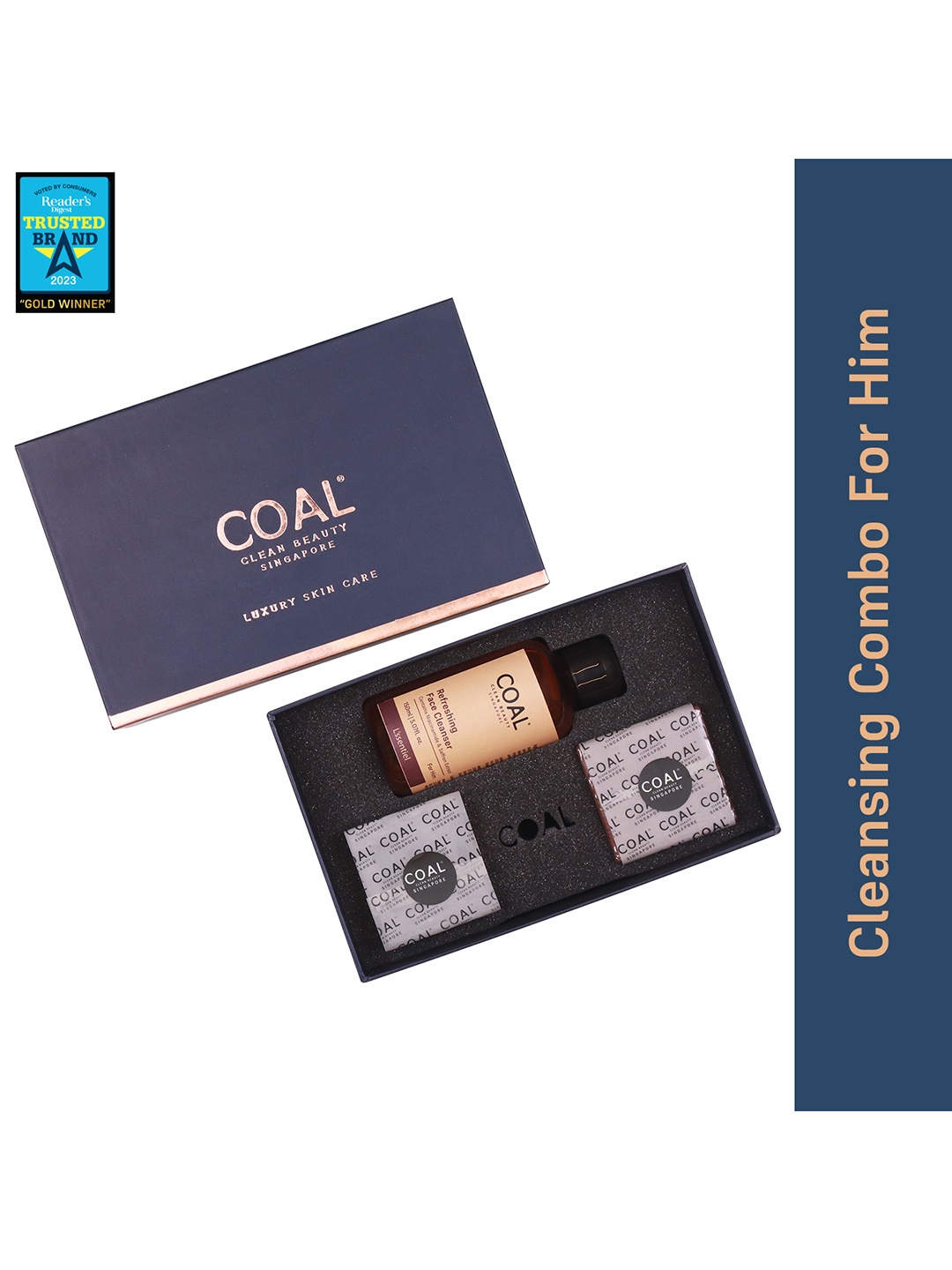 

COAL CLEAN BEAUTY Cleansing Combo For Women, Blue