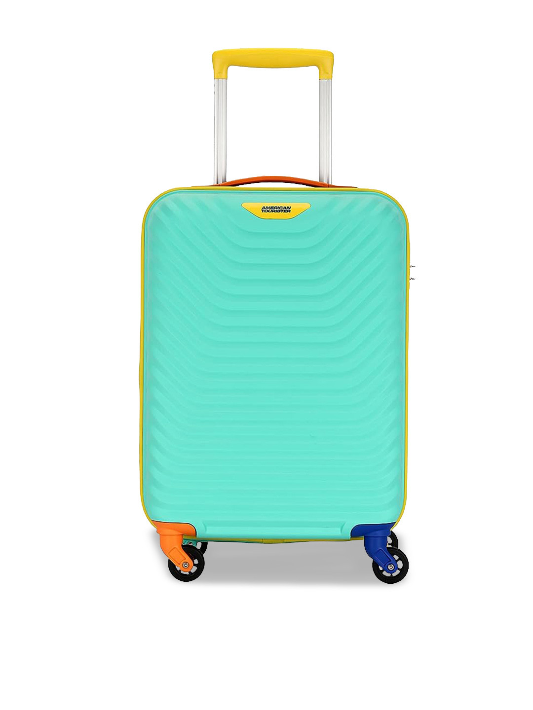 

AMERICAN TOURISTER Splash Colourblocked Hard-Sided Cabin Trolley Bag, Blue