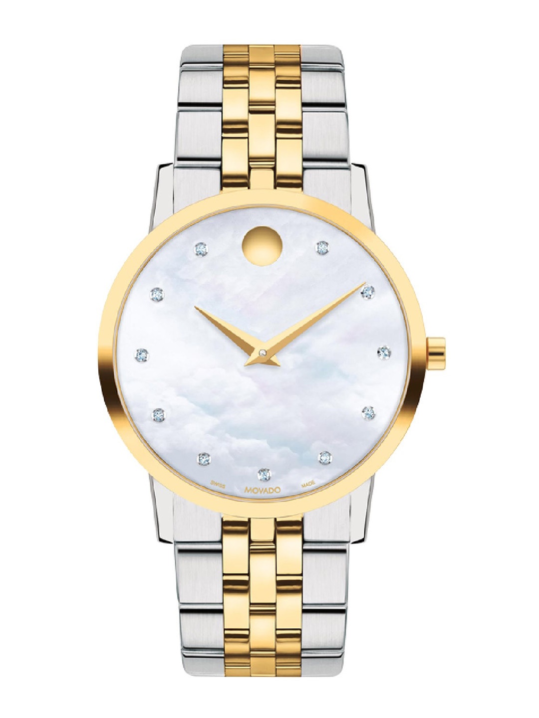 

MOVADO Women Brass Embellished Dial & Bracelet Reset Time Style Straps Analogue Watch, White