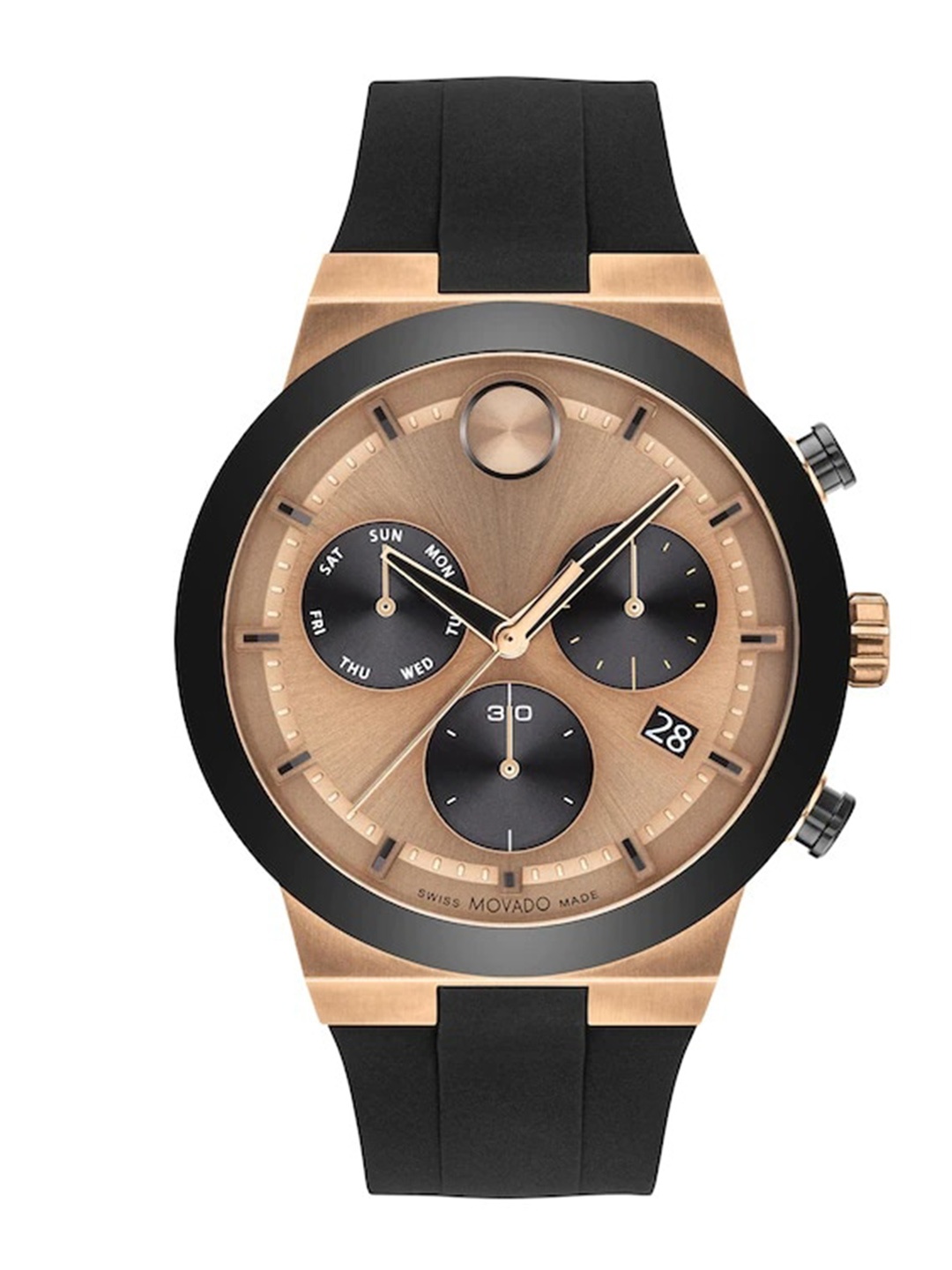 

MOVADO Men Brass Dial & Straps Analogue Chronograph Watch 3600854, Rose gold