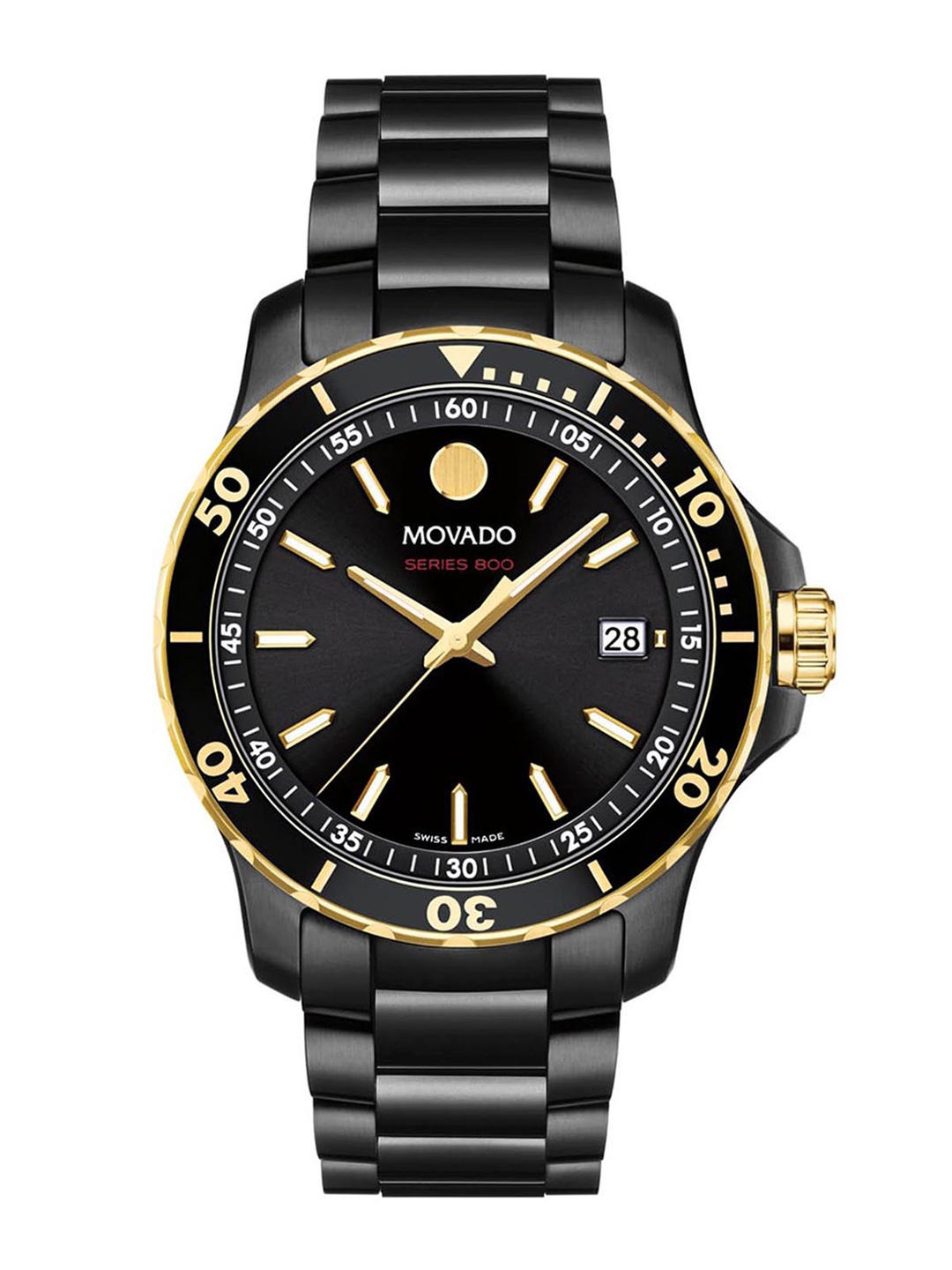 

Movado Series 800 Men Black Swiss Qtz Round Dial Watch - 2600161