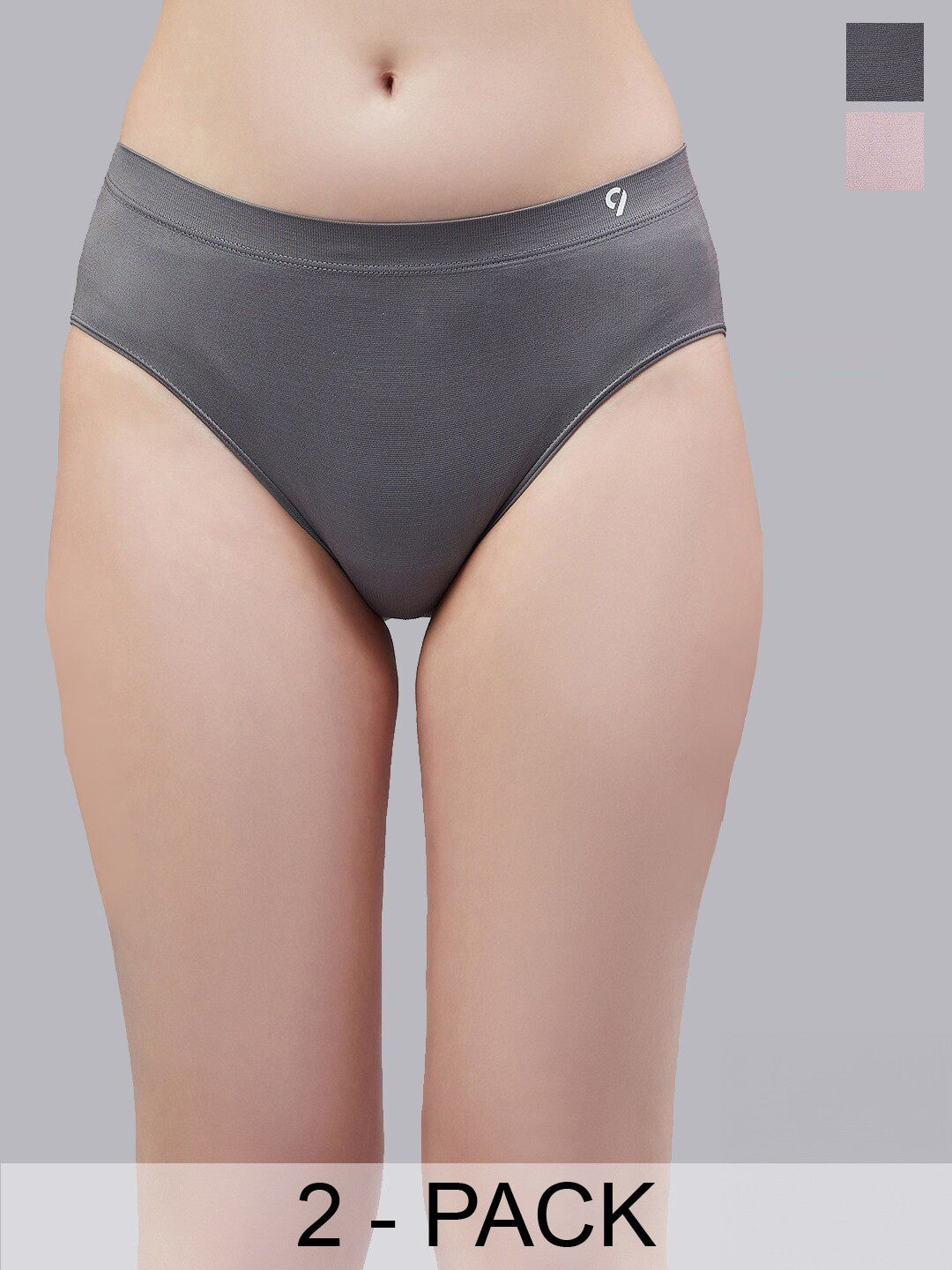 

C9 AIRWEAR Pack Of 2 Mid-Rise Bikini Briefs, Grey