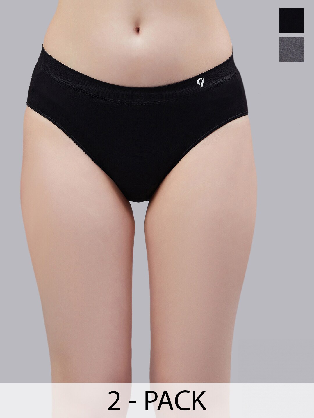 

C9 AIRWEAR Pack Of 2 Mid-Rise Bikini Briefs, Black