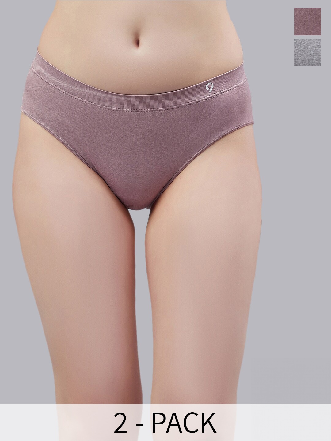 

C9 AIRWEAR Pack Of 2 Anti-Chafing Seamless Bikini Briefs P18401, Pink