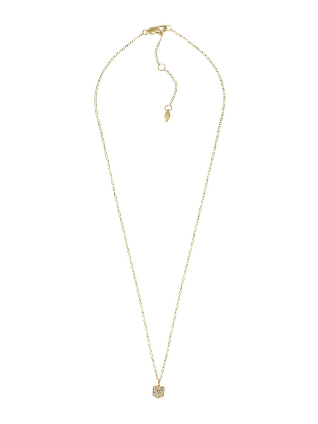 Fossil Stainless Steel Pendant With Chain, Gold