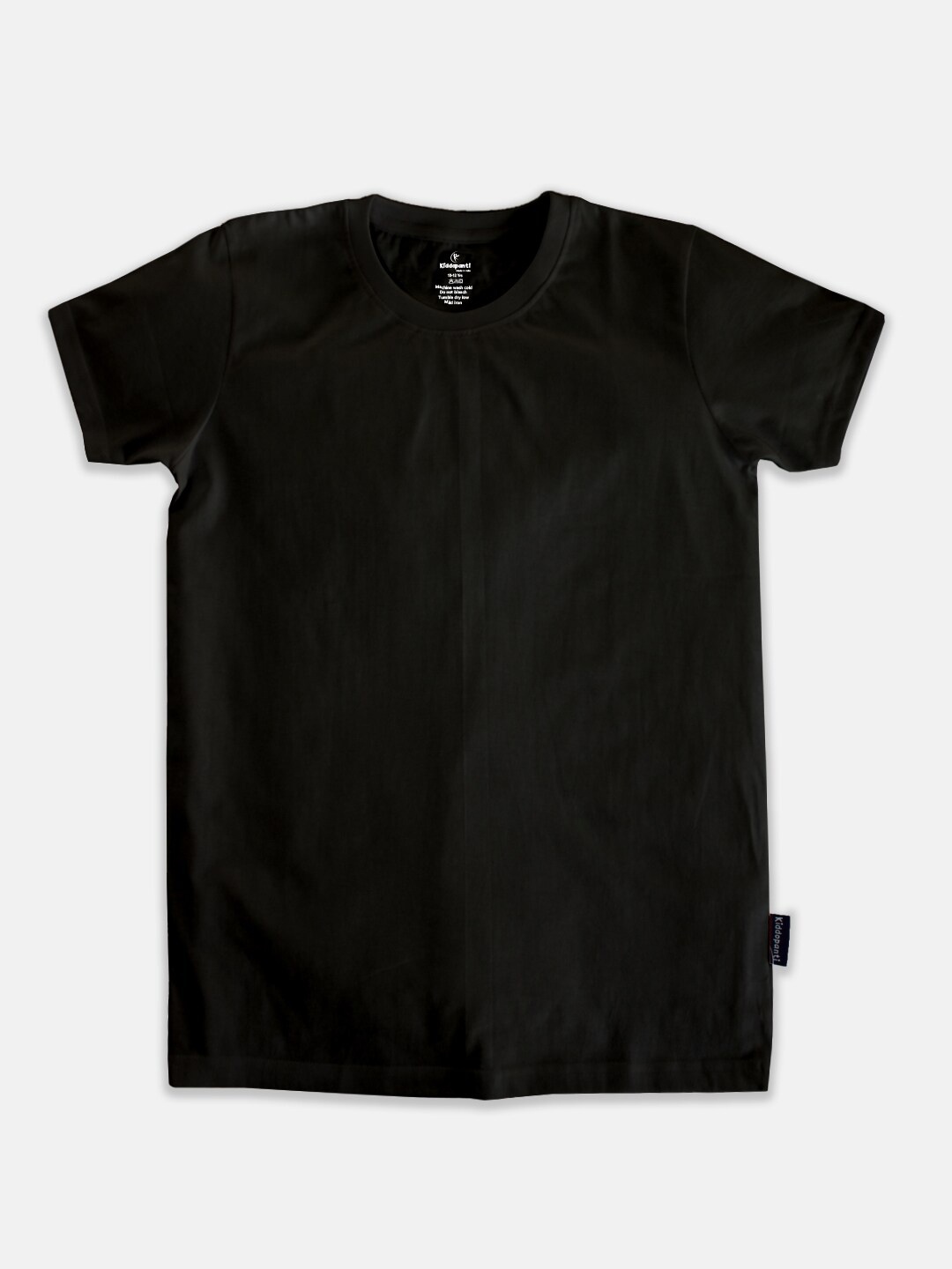

KiddoPanti Boys Round Neck Cotton T-shirt, Black