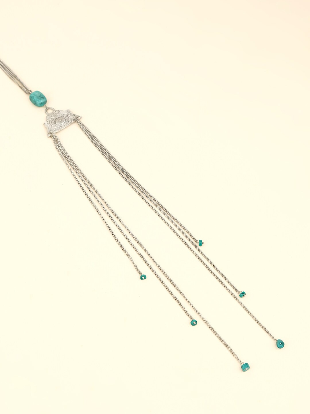 

XPNSV Artificial Beads Minimal Necklace, Silver