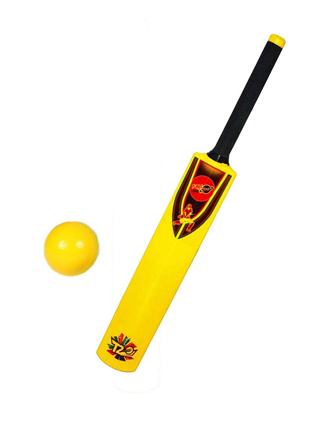

PLANET of Toys Kids Bat & Ball Cricket Kit, Yellow
