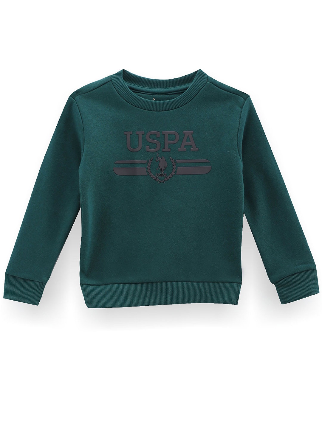 

U.S. Polo Assn. Kids Boys Typography Printed Pullover, Green