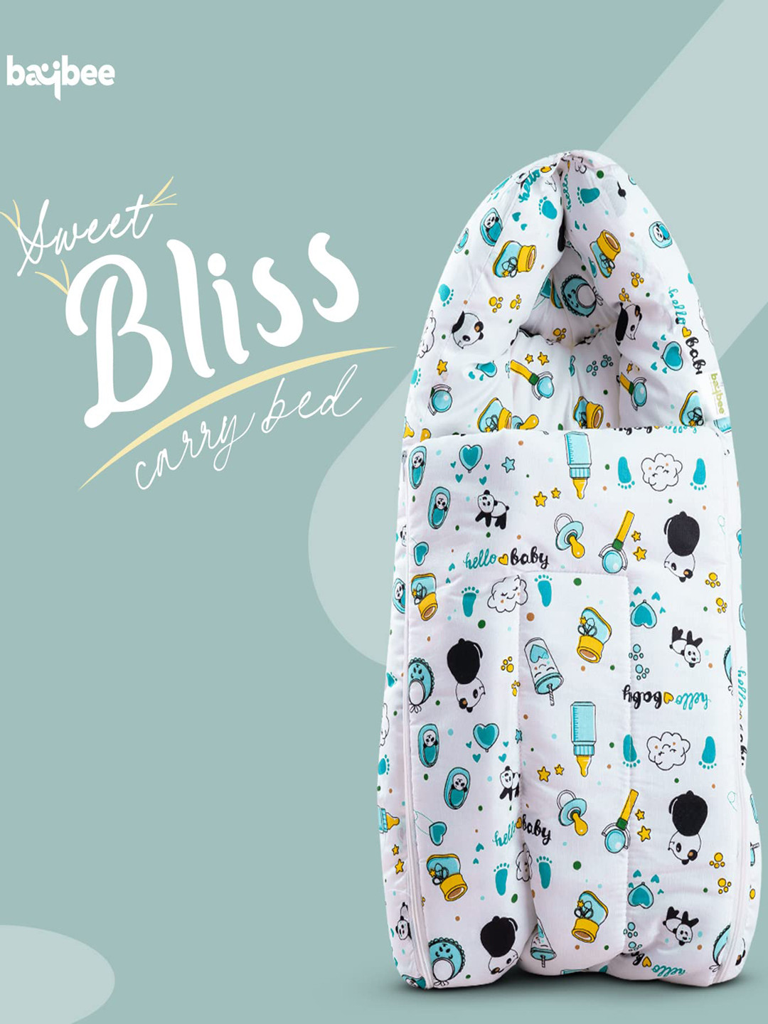 

BAYBEE Infants Printed Cotton Baby Sleeping Bag, White