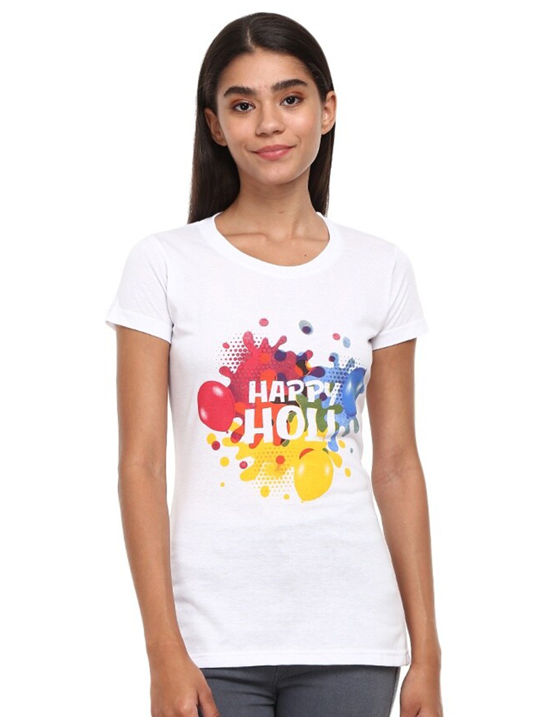 

V-Mart Typography Printed T-shirt, White
