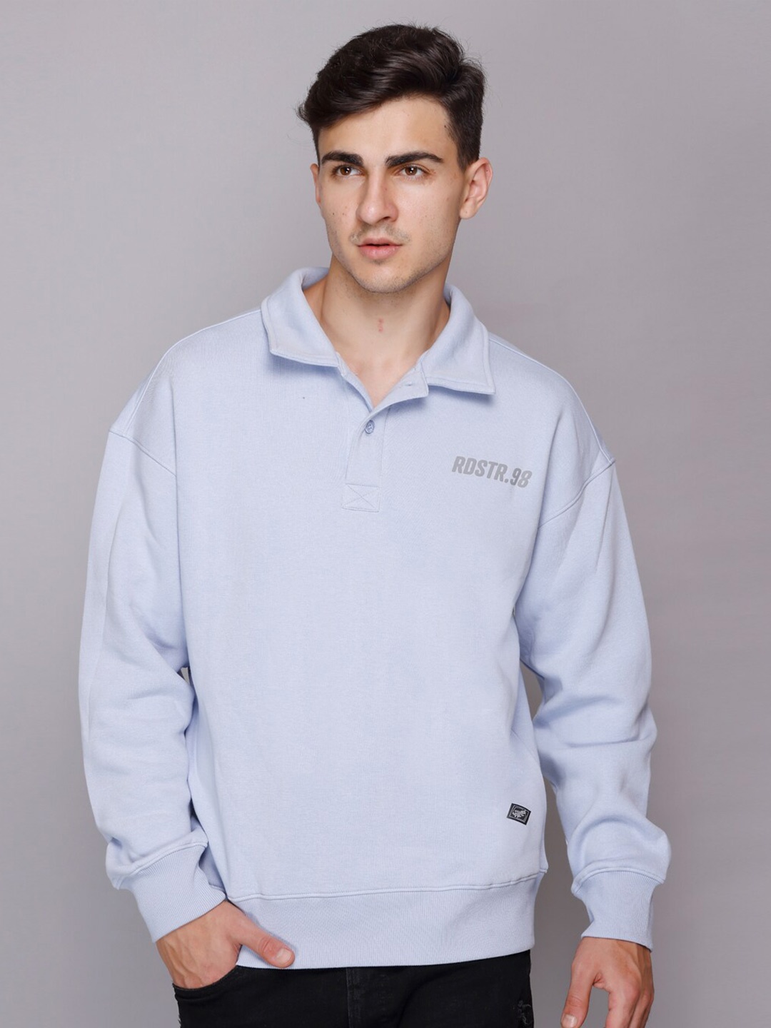

The Roadster Lifestyle Co. Shirt Collar Pullover, Blue