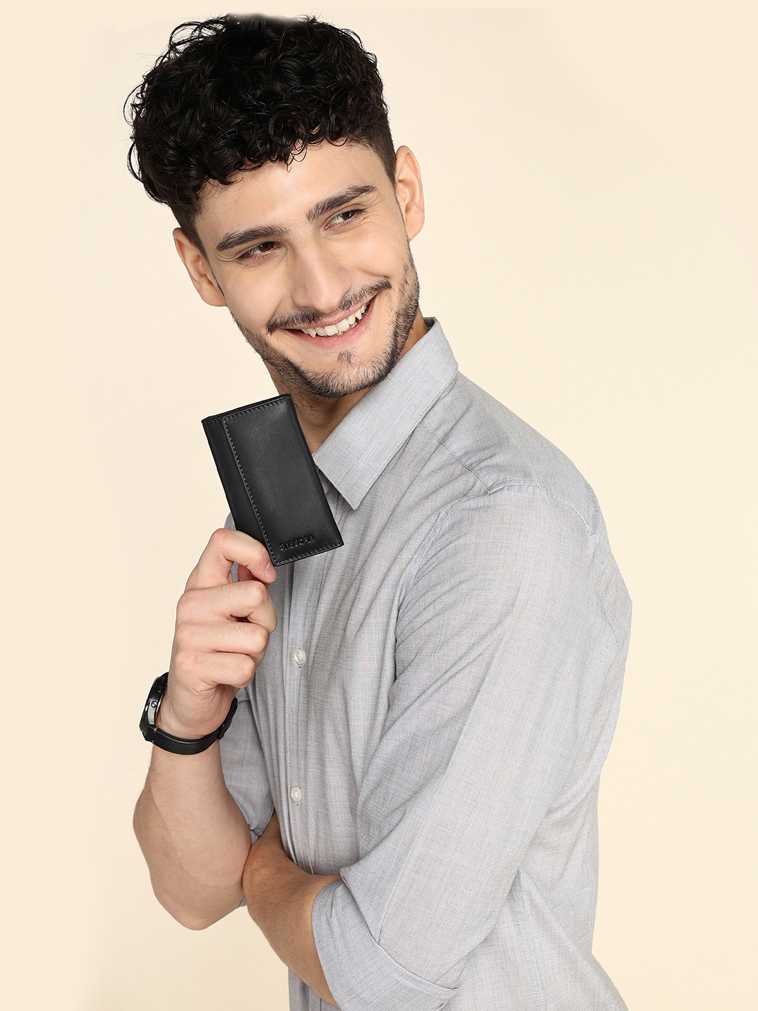 

Sassora Unisex Genuine Leather Key Pouch, Black
