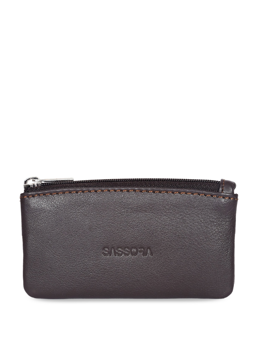 

Sassora Textured Genuine Leather Key Pouch, Black
