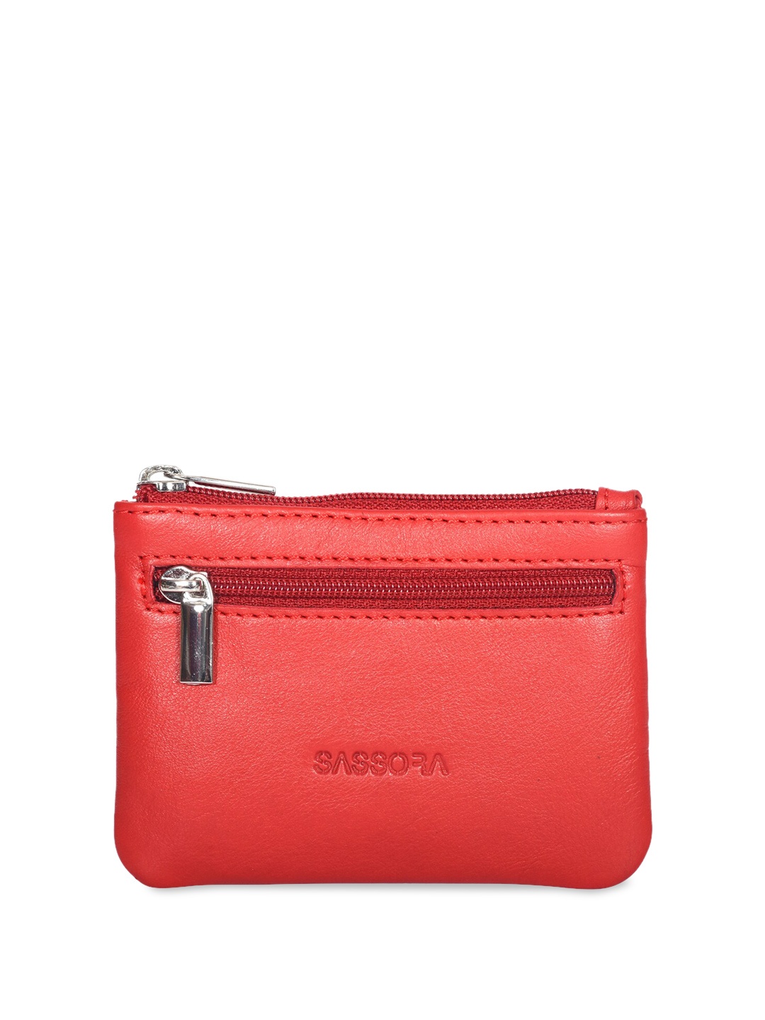 

Sassora Kids Textured Genuine Leather Key Pouch, Red