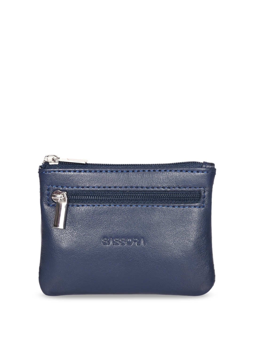 

Sassora Genuine Leather Key Pouch, Navy blue
