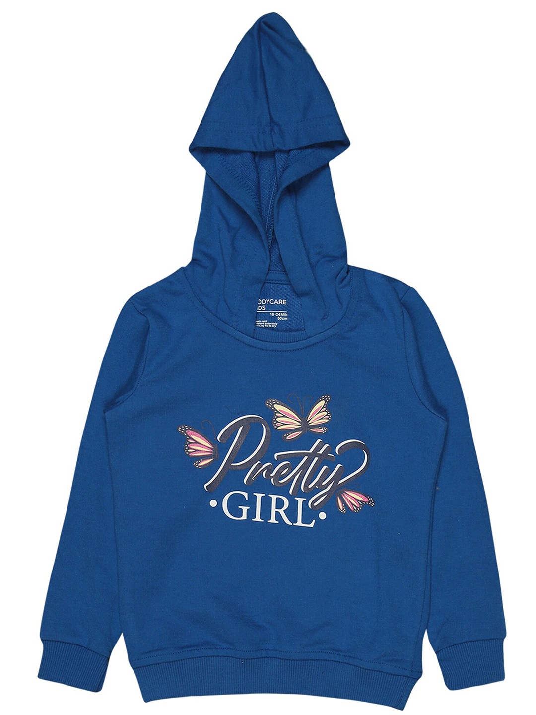 

Bodycare Kids Girls Typography Printed Cotton Sweatshirt, Blue