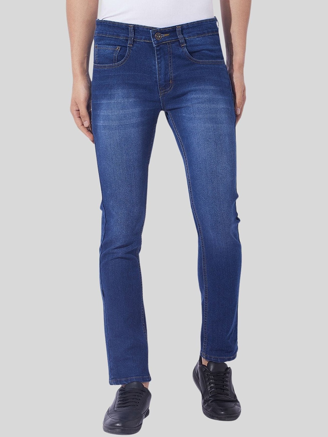 

Ben Martin Men Ben Slim Fit Heavy Fade Clean Look Jeans, Navy blue