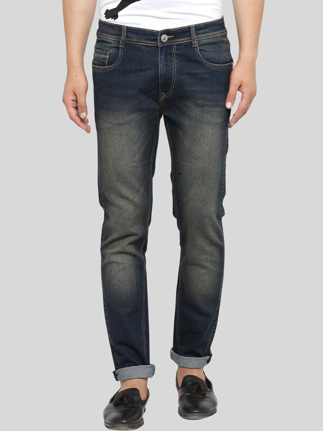 

Ben Martin Men Ben Slim Fit Clean Look Stretchable Jeans, Brown