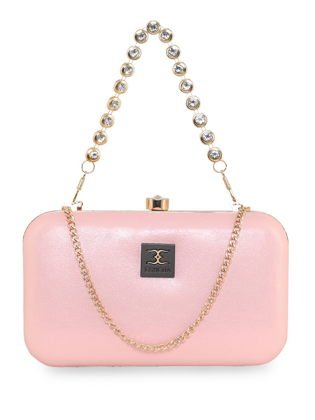 

ESBEDA Textured Box Clutch, Pink