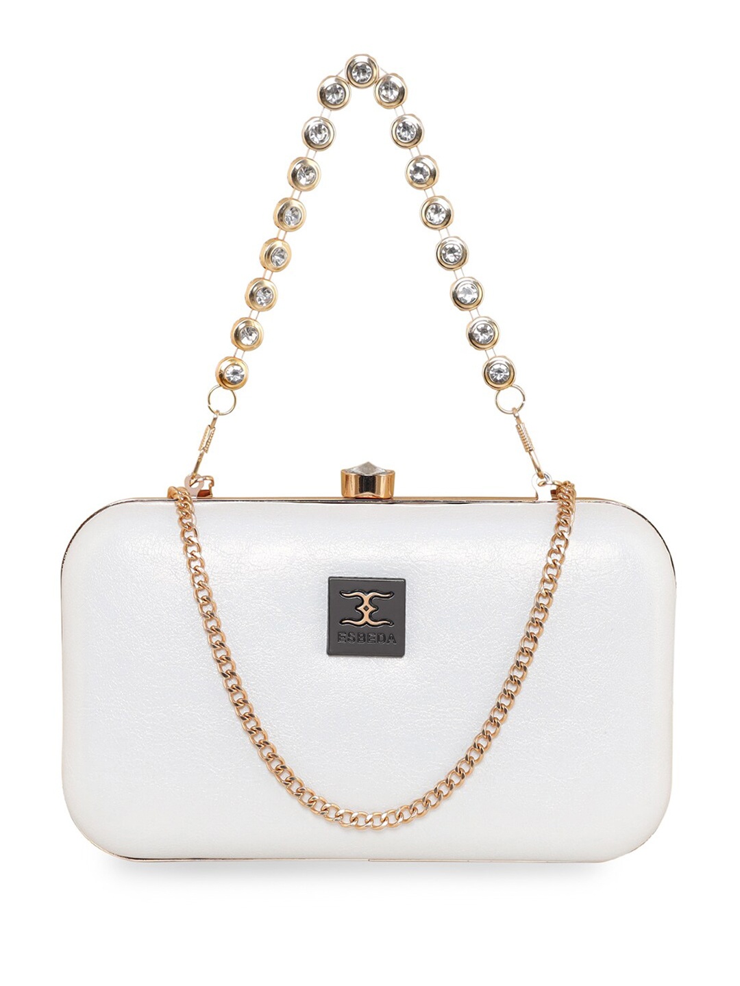 

ESBEDA Embellished Box Clutch, White
