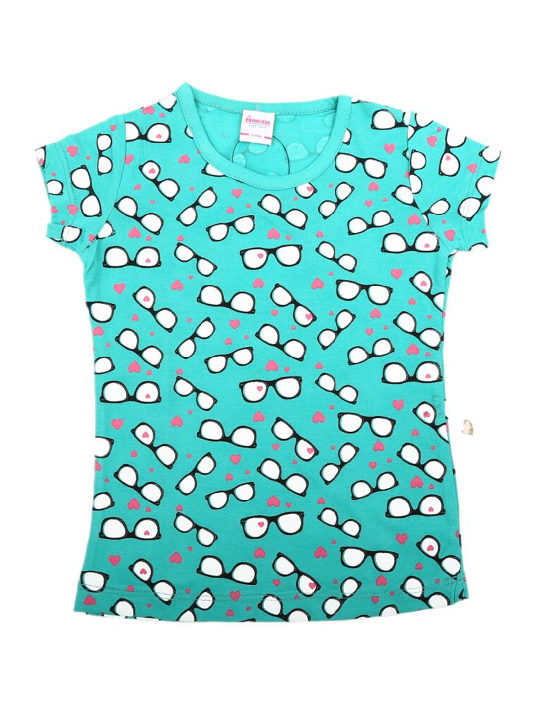 

V-Mart Girls Conversational Printed Cotton T-shirt, Green