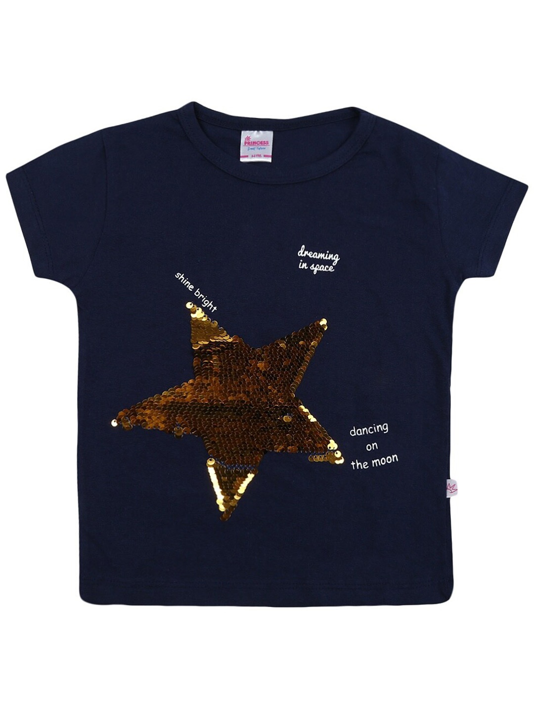 

V-Mart Girls Embellished T-shirt, Blue